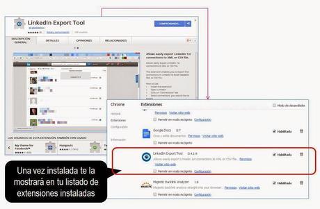 LinkedIn Export Tools. Esmeralda Diaz-Aroca autora libro Perfil 10 LinkedIn