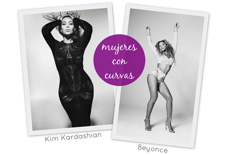 mujeres con curvas: Beyonce & Kardashian