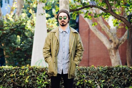 someone_needs_a_taxi_glamour_narcotico_khaki_vintage_parka_pull&bear_shirt_h&m_pants_nike_roshe_run_h&m_woodfriends_sunglasses_outfit_streetstyle_menswear  (5)
