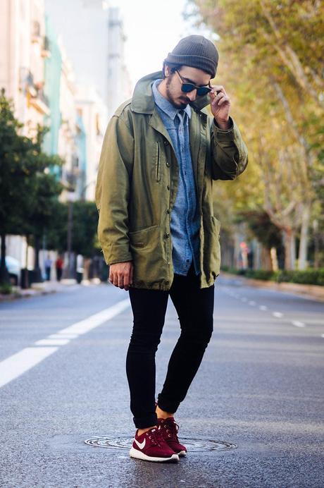 someone_needs_a_taxi_glamour_narcotico_khaki_vintage_parka_pull&bear_shirt_h&m_pants_nike_roshe_run_h&m_woodfriends_sunglasses_outfit_streetstyle_menswear  (15)