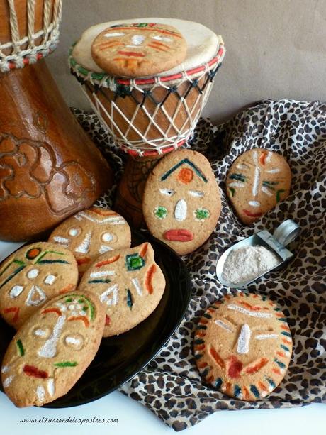 Galletas Máscaras Africanas con Harina Teff