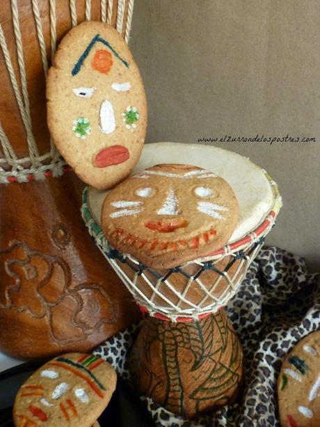 Galletas Máscaras Africanas con Harina Teff