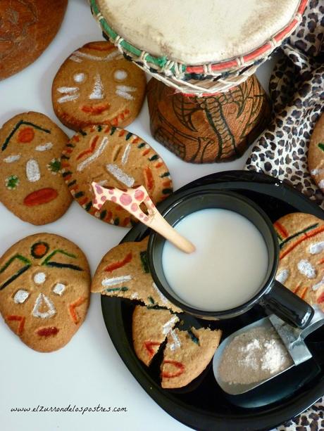 Galletas Máscaras Africanas con Harina Teff
