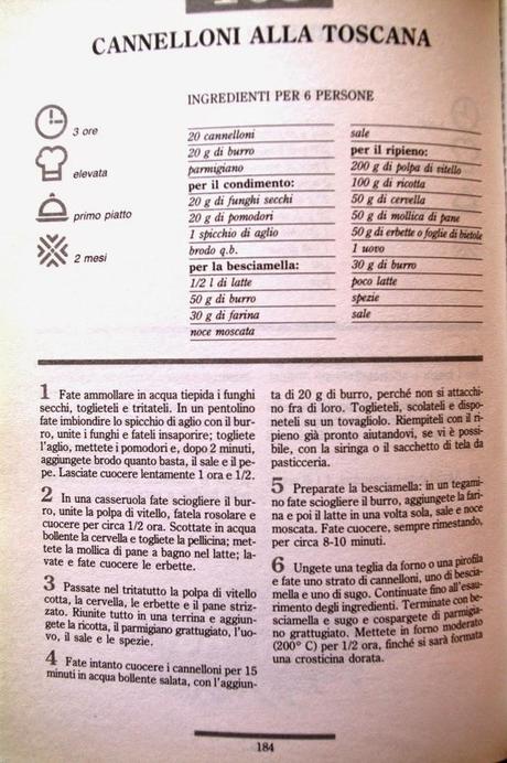 CANNELLONI ALLA TOSCANA - RETO SALADO CRI: TOSCANA