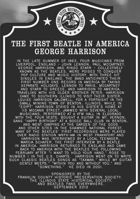 HISTORIA BEATLE [XX]: EL PRIMER BEATLE EN USA. George Harrison en Benton, Illinois, Setiembre 1963.