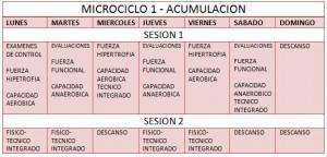 COMO CONSTRUIR UNA PROGRAMACIÓN PARA ORGANIZAR EL ENTRENAMIENTO EN LA CONSECUCIÓN DE LOS OBJETIVOS PARA LA PRÓXIMA TEMPORADA. CUADRO1