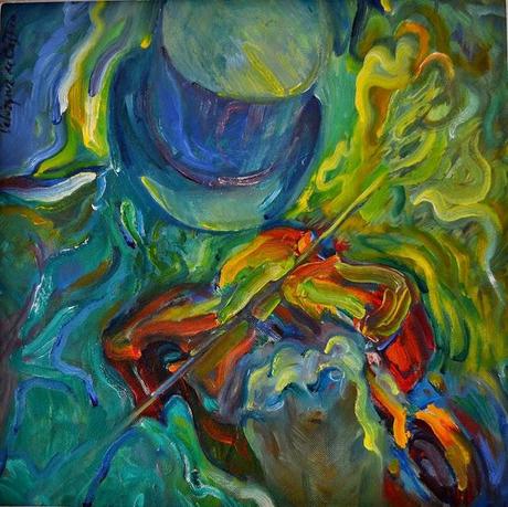 Un músico, pintura de José Velázquez de Castro