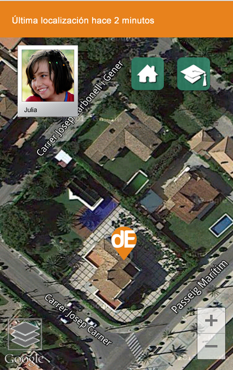 dondeEsta Family. App para saber dónde están tus hijos en tiempo real y recibir notificaciones cuando llegan o salen de casa o de la escuela