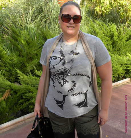 mis looks, outfit, short lenceros, tendencia lencera, looks, looks color militar, chaleco marron, que ponerte segun tu silueta, talla grande, curvy, mujeres reales, look otoño, outfit otoño, los looks de mi armario, fashionblogger, http://www.loslooksdemiarmario.com/2014/10/bye-bye-summer-outfit.html