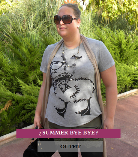 mis looks, outfit, short lenceros, tendencia lencera, looks, looks color militar, chaleco marron, que ponerte segun tu silueta, talla grande, curvy, mujeres reales, look otoño, outfit otoño, los looks de mi armario, fashionblogger, http://www.loslooksdemiarmario.com/2014/10/bye-bye-summer-outfit.html