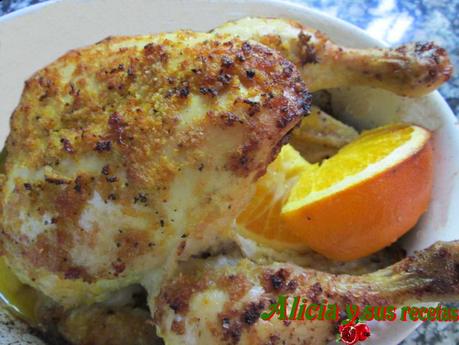 POLLO ASADO A LA NARANJA