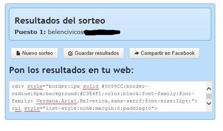 Resultado Sorteo