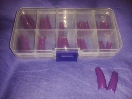 Manicura glitter Fucsia-Morado