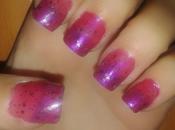 Manicura glitter Fucsia-Morado