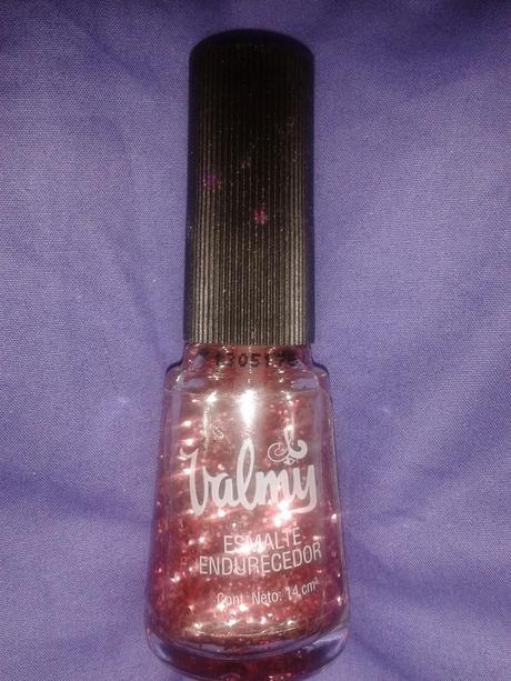 Manicura glitter Fucsia-Morado