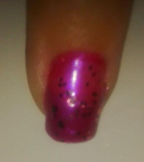 Manicura glitter Fucsia-Morado