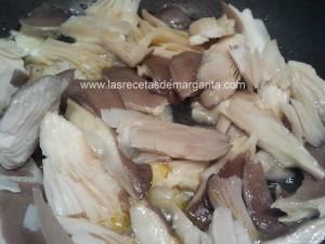 Ternera salteada con naranja y setas