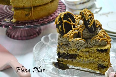 Tarta de Oreo y mantequilla de cacahuete