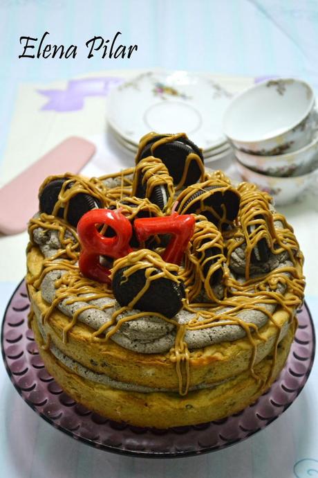 Tarta de Oreo y mantequilla de cacahuete