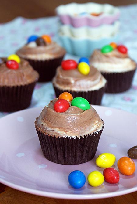 Cupcakes de Chocolate y Mantequilla de Cacahuete Cupcakes de Chocolate y Mantequilla de Cacahuete