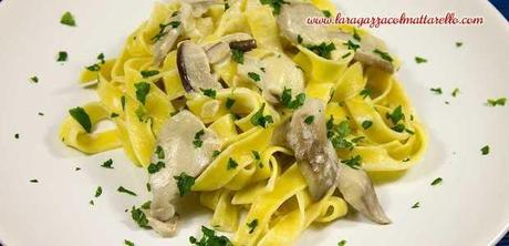 Pasta con boletus (tagliatelle ai funghi porcini) ~ recetas primeros  ~ tagliatelle pasta boletus porcini003 620x300