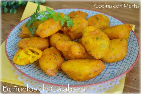 Receta casera de buñuelos de calabaza. Fácil, rápida.
