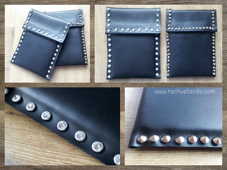 DIY Funda de tablet sin coser en menos de 30 minutos Diy funda de tablet hecha a mano y sellada con tachuelas de remanche a presión de dos tipos diferentes..