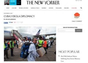 The New Yorker: Ningún otro país ha contribuido tanto como Cuba a la lucha contra el Ébola