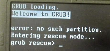 grub rescue mode error