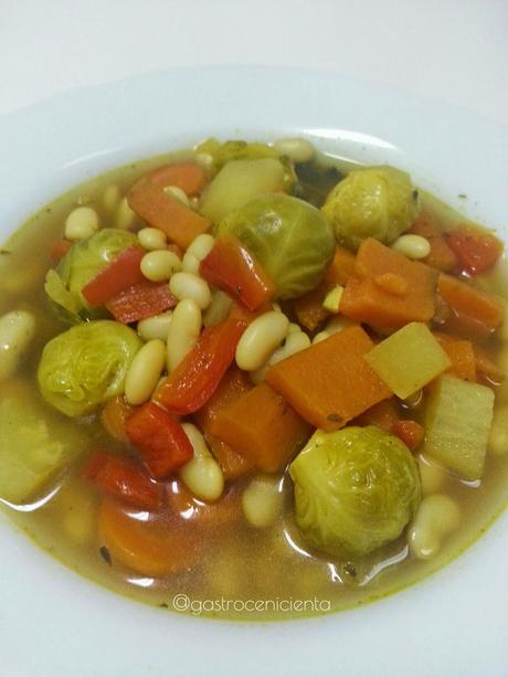 Guiso de Coles y Boniato con Alubias blancas