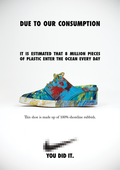 Zapatos hechos de basura