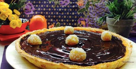 Tarta de calabaza con chocolate y naranja