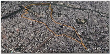 plano de la ruta running 1 por Paris 