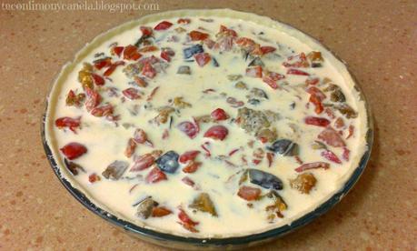 QUICHE DE BERENJENA, PIMIENTO ROJO Y TOMATE QUICHE DE BERENJENA, PIMIENTO ROJO Y TOMATE