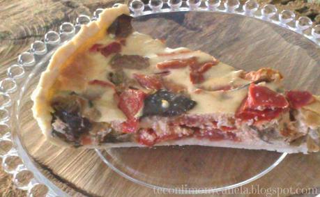 QUICHE DE BERENJENA, PIMIENTO ROJO Y TOMATE QUICHE DE BERENJENA, PIMIENTO ROJO Y TOMATE