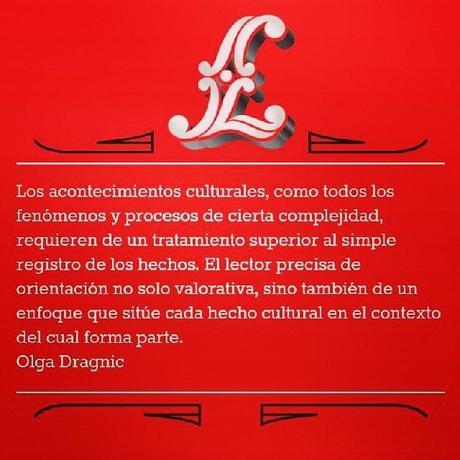 sobre el #periodismo cultural, tan maltratado, habla la periodista Olga Dragnic