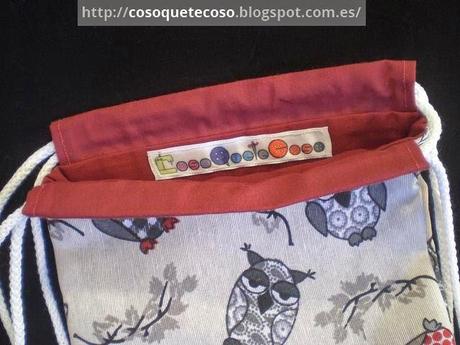 Mochila búhos infantil