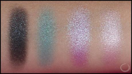 Swatches sombras de ojos MUA