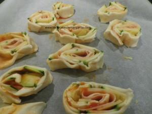 Caracolas o piruletas de pizza-Receta para niños