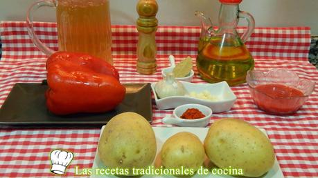 Receta de patatas guisadas con pimientos