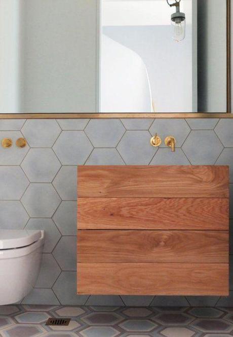 Modern Bathroom-Wood & Fixtures