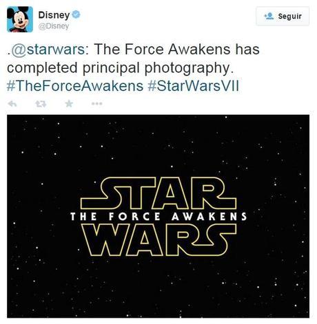 Star Wars Episodio VII ya tiene subtitulo: The Force Awakens star-wars-the-force-awakens-disney-tweet