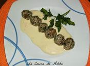 Albóndigas ternera espinacas horno salsa bechamel