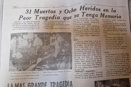 Nómina de 31 deportistas fallecidos en accidente, al caer el bus en que viajaban al estero Chimbarongo,  el 31 diciembre 1972, en Curicó, Chile