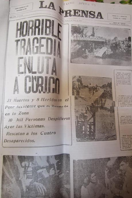 Nómina de 31 deportistas fallecidos en accidente, al caer el bus en que viajaban al estero Chimbarongo,  el 31 diciembre 1972, en Curicó, Chile