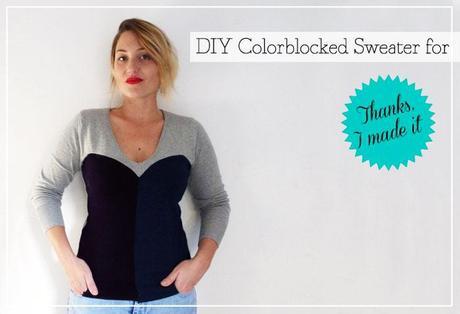 5 ideas para reciclar un jersey viejo. DIY Jersey colorblock 2nd Funniest Thing