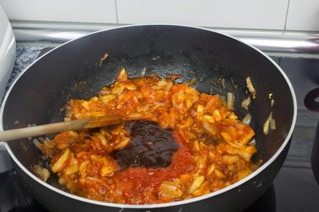 Raviolis de boloñesa a la barbacoa