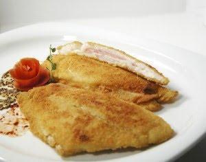 Escalopes de lenguado con jamón para celíacos