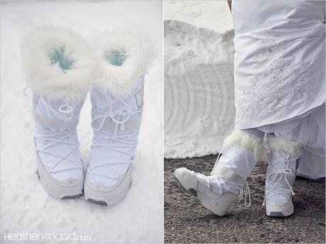 Botas de nieve para la novia
