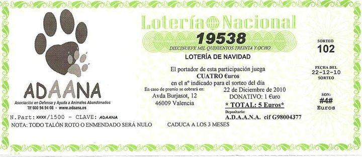 Loteria de Navidad de Adaana